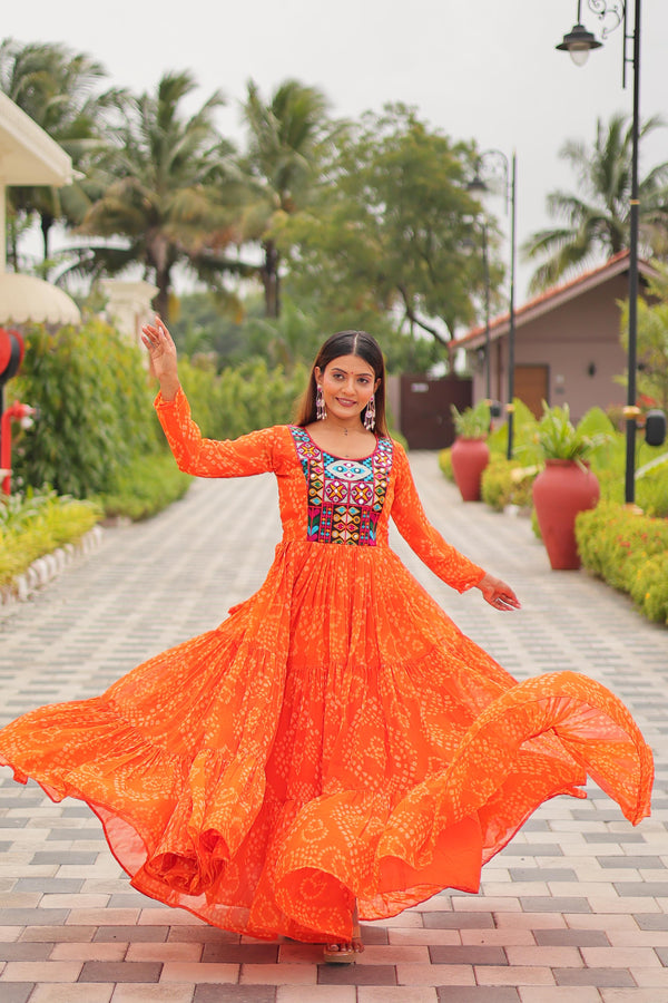 Abhijaa is Launching Navratri Special Gamathi Work Gown