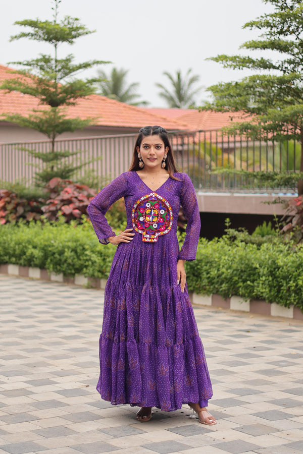 New Launching Navratri Special Gamathi Work Gown by Abhijaa