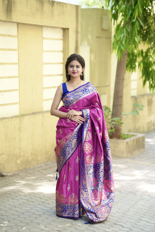 Pink Soft Silk Saree