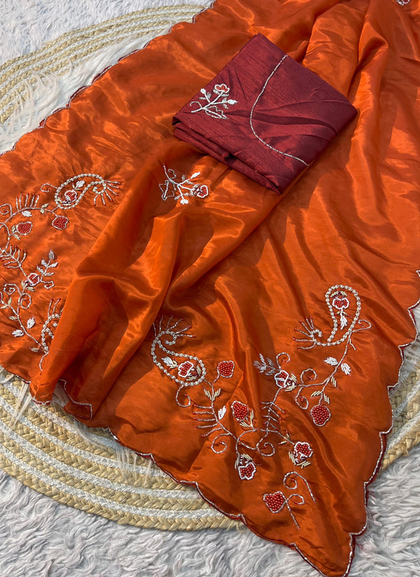 Abhijaa New Superhit collection in Handwork silk saree