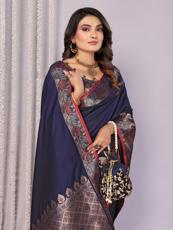 Soft silk sarees with self jacquard Weaving design by Abhijaa