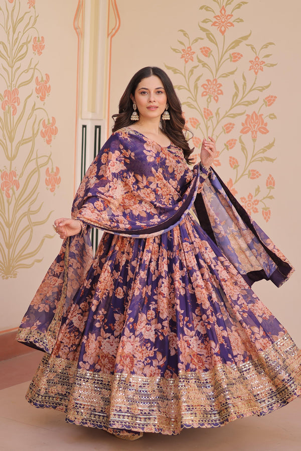 Premium Designer Readymade Gown-Dupatta Collections By Abhijaa